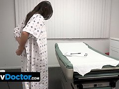 Sexy patient pays her debt with a hot bareback exam and a hot asslicking