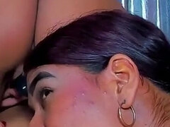 Amateur, Grosse bite, Sucer une bite, Fille latino, Chatte, Plan cul à trois, Serré