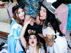 18, 큰 음경, 오랄섹스, 음경, 포섬, 그룹, 하드코어, 항문을 햝는 행위