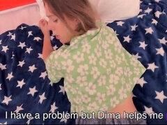 Stuck in Jeans! Huge Cum Load Helps Big Ass Milfetta Escape POV Blowjob