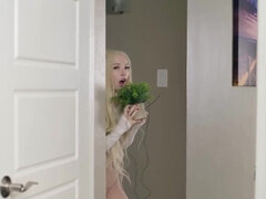 Blondin, Avsugning, Sperma shot, Slick, Onani, Orgasm, Rakad, String