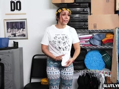 Teen shoplifter Lilly Hall riding a cock - Lilly hall