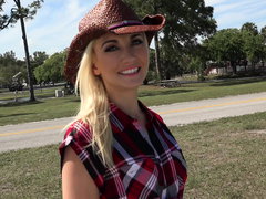 Sexy cowgirl bucked then fucked