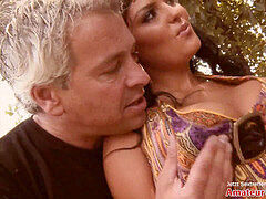 아마추어, 흑갈색 머리, 얼굴에, 독일인, 라티나, 조그마한, 현실, 쓰리섬