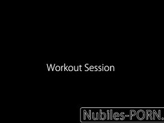 Lesbian seduction unleashed during hot yoga session