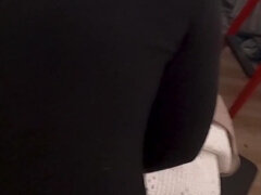 Stepson Rubs His Dick on Stepmom's Ass and She Lets Him Fuck Her on the Bed