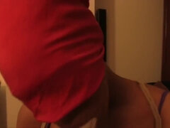 inescapable clear medical tape gag : she can't work her mouth free