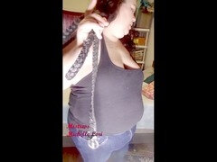 POV Spanking a Plus-Size Stepmom with Penalties and Tattoos