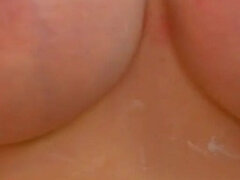 Grote mammen, Blond, Europees, Alleen, Tieten likken, Webcamera