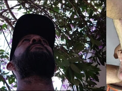 Redneck Smoking in Woods and Jerk off at Home