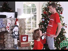 Stepbro pounds step sister during christmas