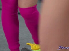 Brunetta, Toccando, Palestra, Hd, Lesbica, Sport