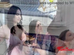 Step Mom and Dad Share Young Step Daughter in Family Threesome