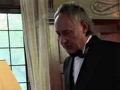 The Blonde Hot Maid Fantasizes About the Mature Buttler Every Chance She Gets