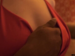 In den arsch, Grosser schwanz, Grosse titten, Braunhaarige, Handjob, Hd, Tätowierung, Titten