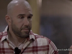 Pale blonde beauty fucks in a resort by big cock