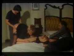 Vintage Group Sex and Blowjob Between a MILF, a Tranny, and Two Dirty Men with Big Cocks