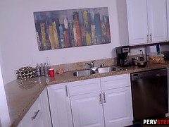Horny stepmom having fun with stepson hot foreplay