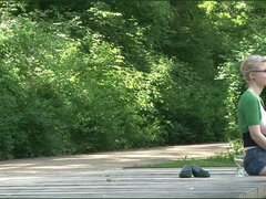 デカ尻, デカパイ, ブロンド, Hd, 熟年, 自然山雀, アウトドア, 公共