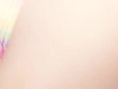 デカパイ, ブロンド, フェラチオ, 顔射, ラフ, 三人