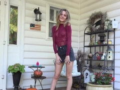 18 jahre, Fingern, Hd, Masturbation, Im freien, Muschi, Rock, Spielzeuge