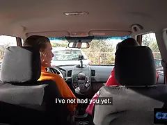 The finest pair of czech Natural Tits in a driving lesson - czech porn