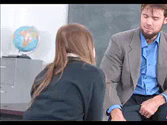 Pik sutte, Orgasme, Lille kvinde, Teenager, Uniform