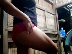 女, ラティーナ, オナニー, 淫乱熟女, パンティ, 一人