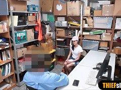 Teen thief unusual strip searched and punish fucked
