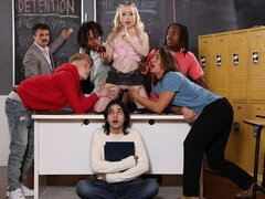 Accidental Gangbang featuring Haley Spades's classroom movie
