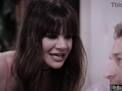 Stor kukk, Store pupper, Kukk suging, Datter, Dype svelg, Runke, Petite, Trekant