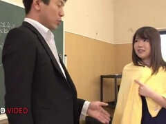Chubby Asian Schoolgirl Hanaho Gives Blowjob and Craves Creampie
