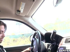 Gorgeous young Step mommy Carina Devoe sucks my lucky dick on the way to my home