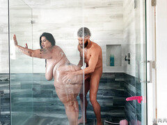 Sofia Rose and Xander Corvus in the shower