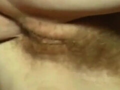 A MILF and a German blonde and redhead teen with hairy pussies face a threesome with a shared cock enjoying like crazy