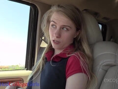 Blond, Pijpbeurt, Auto, Universiteit, Tiener, Vibrator