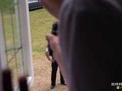 Kont, Grote mammen, Bruinharig, Hondjeshouding, Sperma in gezicht, Keuken, Buiten, Kut duiken