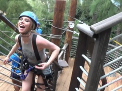 Anya goes ziplining