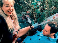 Amatør, Stor pik, Store bryster, Blondine, Pik sutte, Hundestilling, Penge, Offentlig