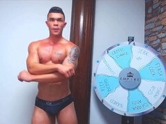 Muscular men flexing their bodies on cam - Latino compilation