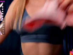 Asiatisch, Blondine, Blasen, Handjob, Japanische massage, Reiten