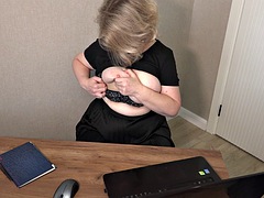 Přichyceni, Podpatky, Spodní prádlo, Dospělé, Milf žcbp, Kancelář, Kalhotky, Kozičky