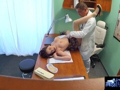 Medical center, natural boobs, doctor