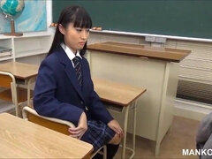 Asiatica, Sborrata, Hardcore, Giapponese, Studente, Ragazza, Tette, Bagnata