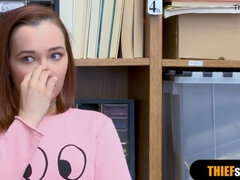 Cute redhead Irish teen gets rough fucked by a mall cop