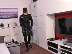 Amador amadora, Britânico, Loba, Fêmea, Látex, Masturbação, Maduroa, Solo chão