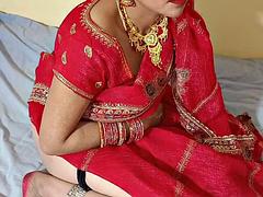 Newly marriage couple love romance and fucked in hindi sex clear Hindi audio