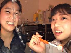Japanese Lesbian Virtual Kiss  Spit POV 2