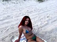 Sucer une bite, Queue, Grosse, Pov, Chatte, Rousse roux, Allumeuse, Nénés