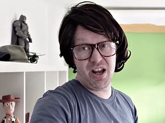 Yorkshire geek cums in British mouth